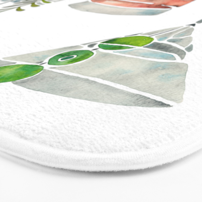 Classic Cocktails  - 1960s Watercolor Lineup Bath Mat Gallery Image 3