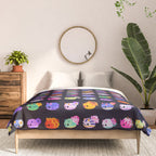 Flower sea slug - dark Comforter Gallery Image 3