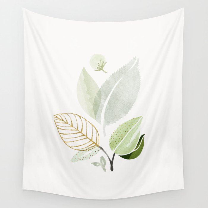 Forest Bouquet II Botanical Shapes Wall Tapestry Gallery Image 4