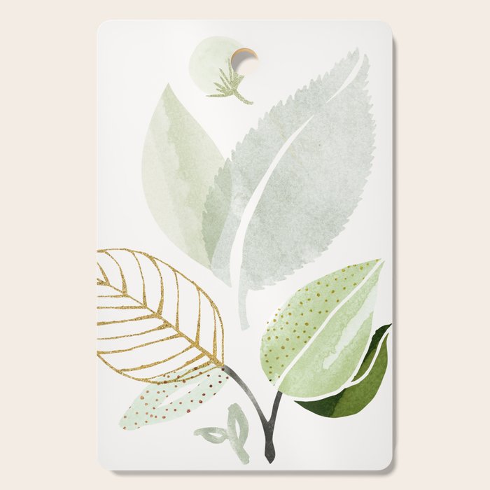 Forest Bouquet II Botanical Shapes Cutting Board Gallery Image 1