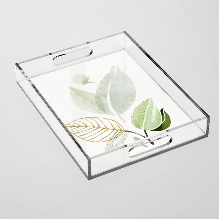 Forest Bouquet II Botanical Shapes Acrylic Tray Gallery Image 1