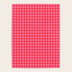Gingham Checkered Plaid Pattern in Preppy Pink and Red Poster Gallery Image 4