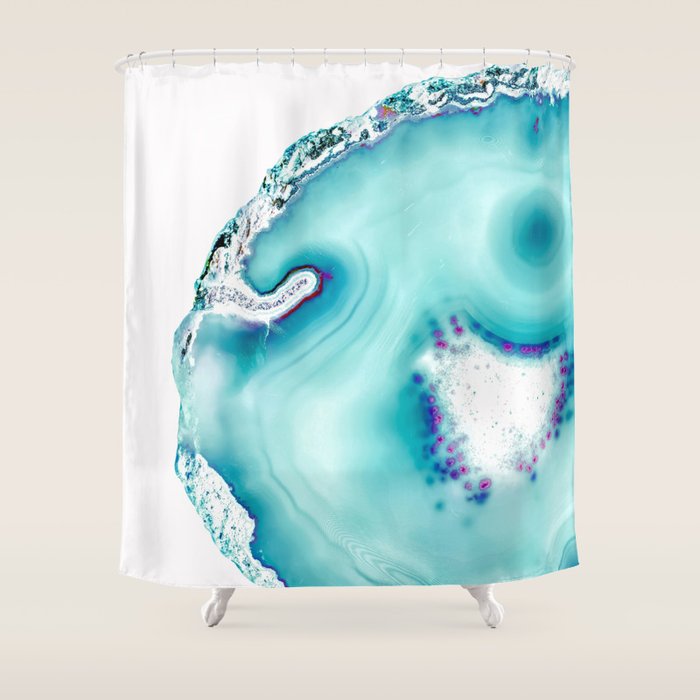 Agate - marine Shower Curtain Gallery Image 1