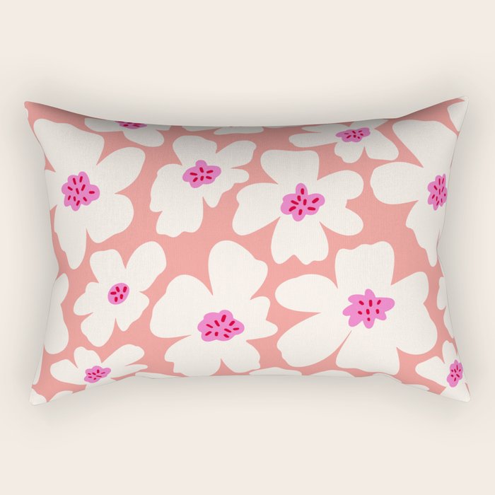 Retro Daisy - Magenta Mood Rectangular Pillow Gallery Image 2