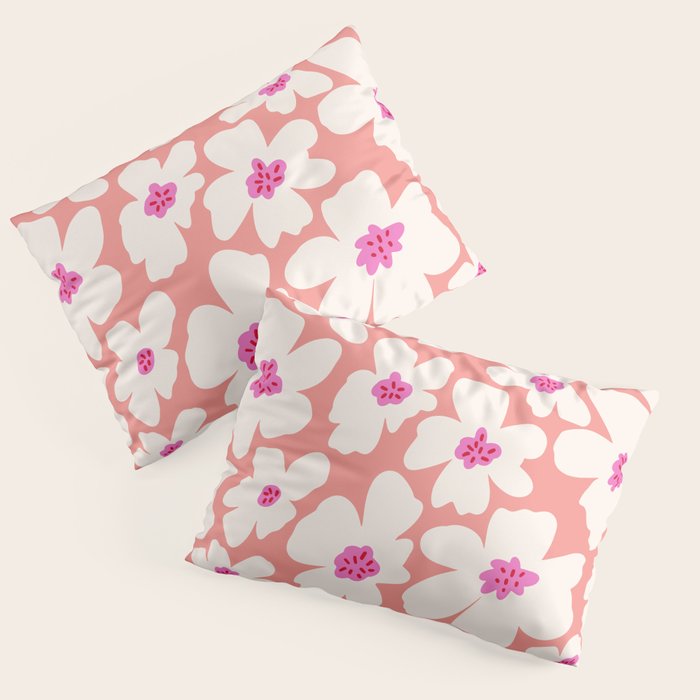 Retro Daisy - Magenta Mood Pillow Sham Gallery Image 3