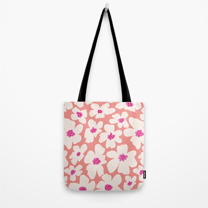 Retro Daisy - Magenta Mood Tote Bag Gallery Image 2