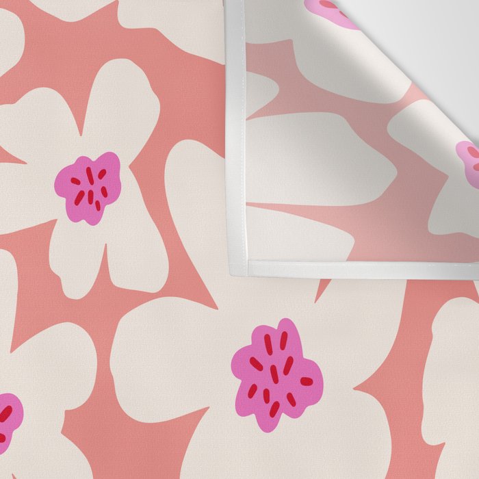 Retro Daisy - Magenta Mood Wall Tapestry Gallery Image 3