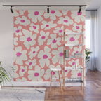 Retro Daisy - Magenta Mood Wall Mural Gallery Image 1