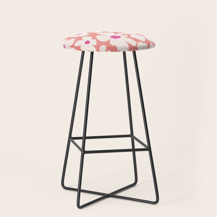 Retro Daisy - Magenta Mood Stool Gallery Image 1