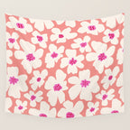Retro Daisy - Magenta Mood Wall Tapestry Gallery Image 4
