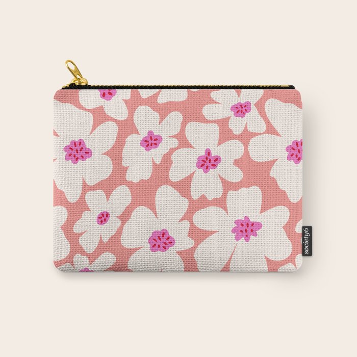 Retro Daisy - Magenta Mood Carry All Pouch Gallery Image 1