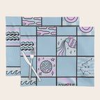 Aquarius Checkered Print Placemat Gallery Image 1