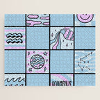 Aquarius Checkered Print Jigsaw Puzzle Gallery Image 1