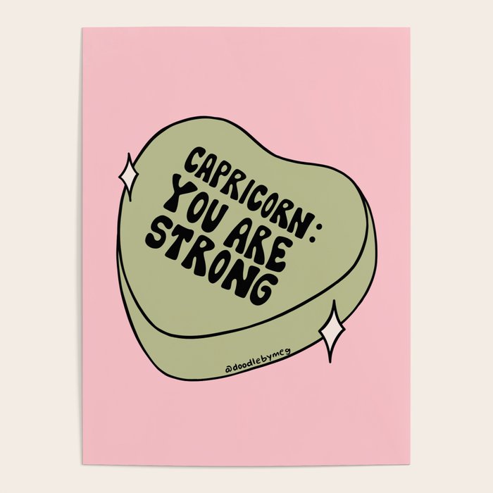Capricorn Conversation Heart Poster Gallery Image 4