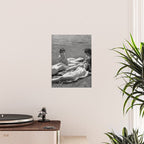 Relaxing By The River, Black and White Vintage Photo Poster Gallery Image 2
