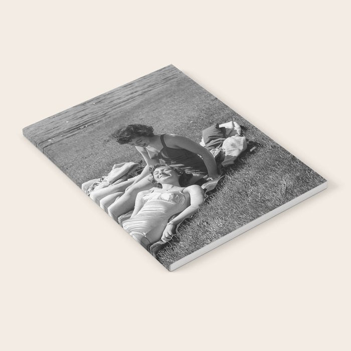 Relaxing By The River, Black and White Vintage Photo Notebook Gallery Image 2