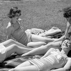 Relaxing By The River, Black and White Vintage Photo Coffee Mug Gallery Image 2