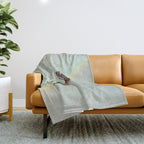 Horse over rainbow Throw Blanket Gallery Image 1