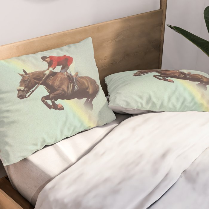 Horse over rainbow Pillow Sham Gallery Image 2