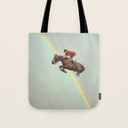 Horse over rainbow Tote Bag Gallery Image 1