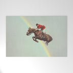 Horse over rainbow Welcome Mat Gallery Image 1