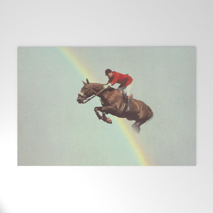 Horse over rainbow Welcome Mat Gallery Image 1
