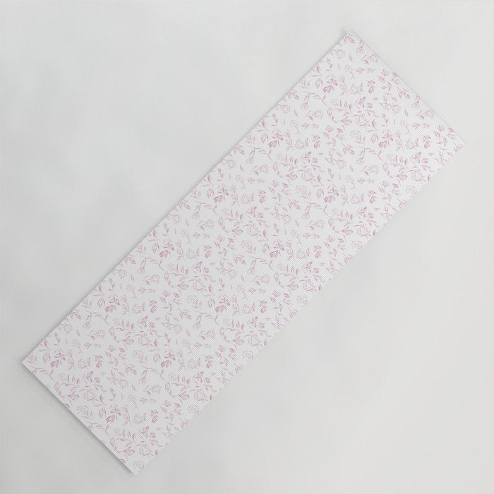Pink romantic wildflowers Yoga Mat Gallery Image 1