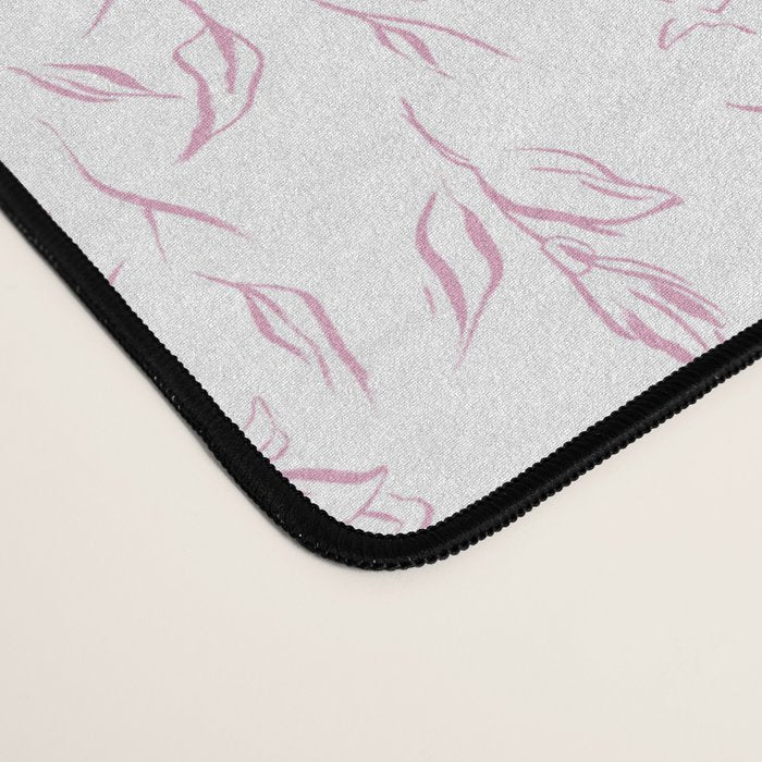 Pink romantic wildflowers Desk Mat Gallery Image 4