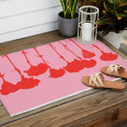 carnations 3 Outdoor Rug Gallery Image 2
