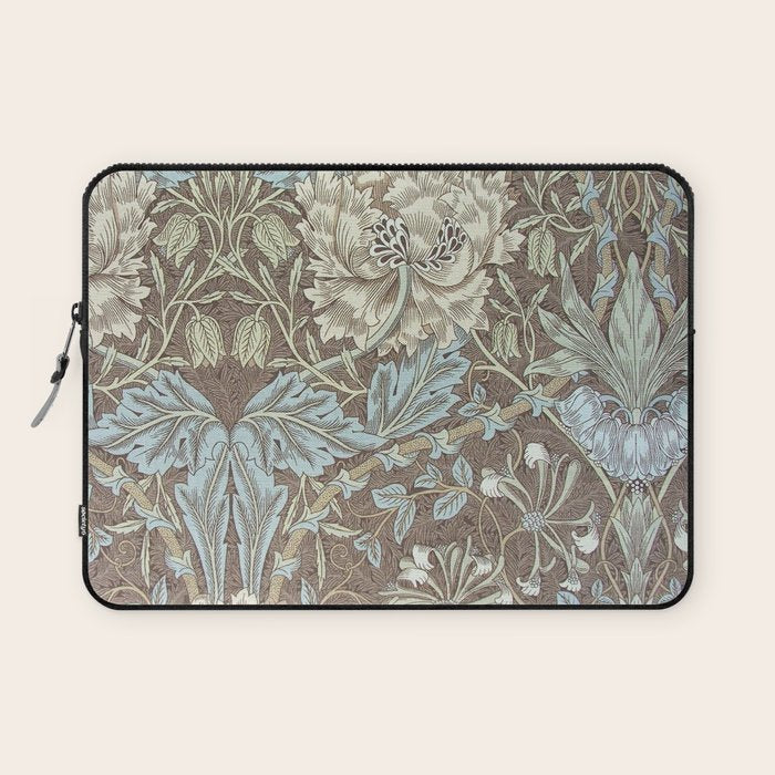 William Morris Honeysuckle & Tulip Bullrush and Slate Laptop Sleeve Gallery Image 1
