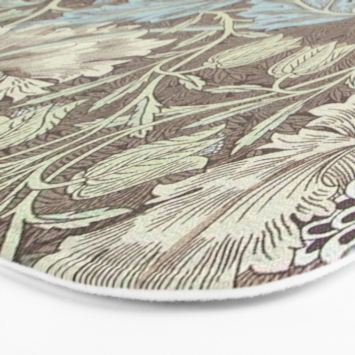 William Morris Honeysuckle & Tulip Bullrush and Slate Bath Mat Gallery Image 3