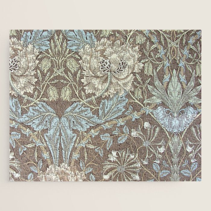 William Morris Honeysuckle & Tulip Bullrush and Slate Jigsaw Puzzle Gallery Image 1