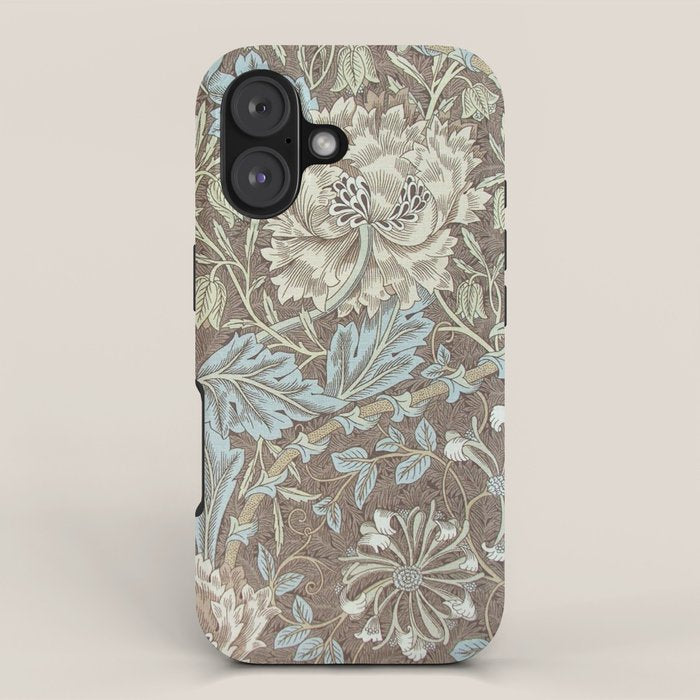 William Morris Honeysuckle & Tulip Bullrush and Slate iPhone Case Gallery Image 1