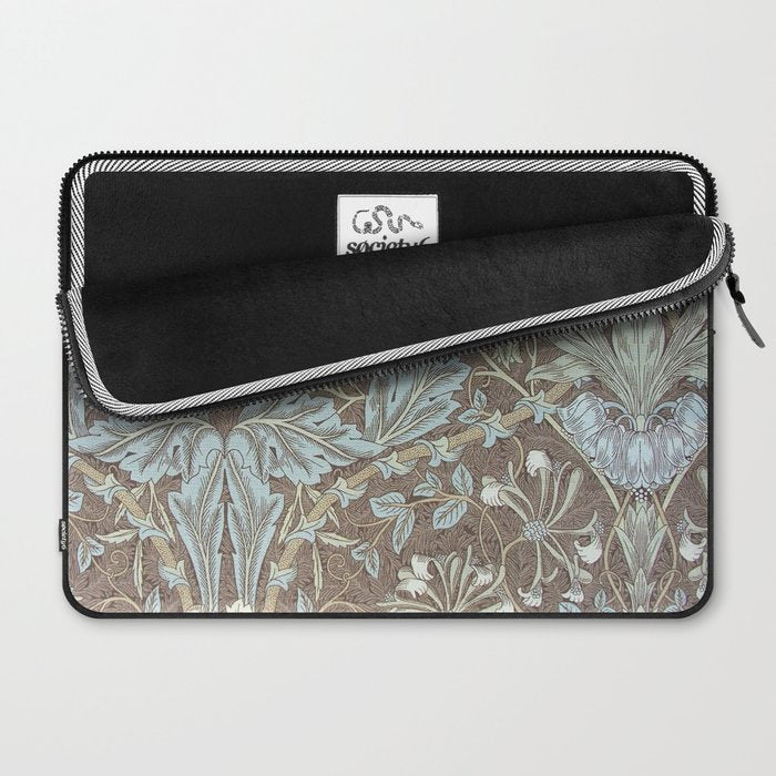 William Morris Honeysuckle & Tulip Bullrush and Slate Laptop Sleeve Gallery Image 2