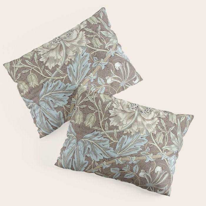 William Morris Honeysuckle & Tulip Bullrush and Slate Pillow Sham Gallery Image 3