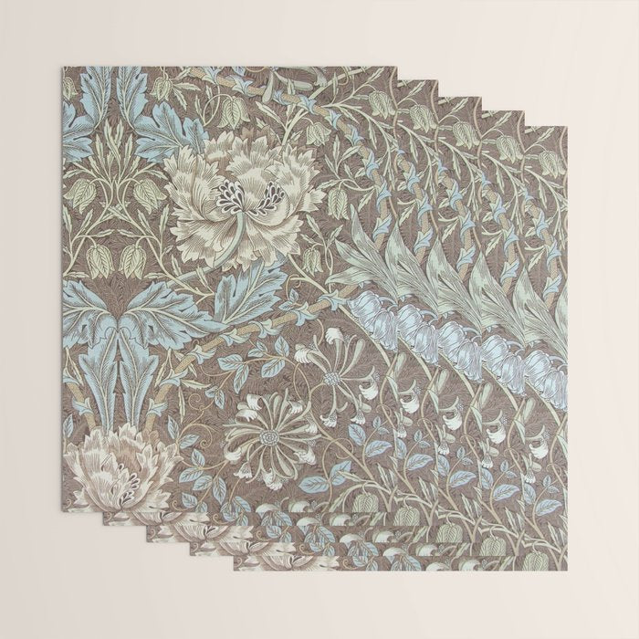 William Morris Honeysuckle & Tulip Bullrush and Slate Wrapping Paper Gallery Image 3
