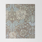 William Morris Honeysuckle & Tulip Bullrush and Slate Throw Blanket Gallery Image 2
