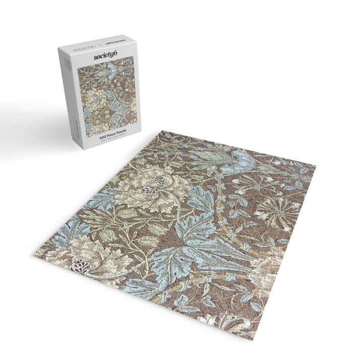 William Morris Honeysuckle & Tulip Bullrush and Slate Jigsaw Puzzle Gallery Image 2