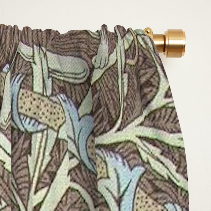 William Morris Honeysuckle & Tulip Bullrush and Slate Window Curtain Gallery Image 2