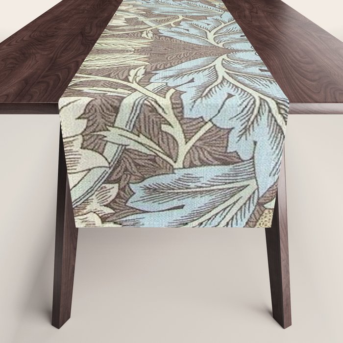 William Morris Honeysuckle & Tulip Bullrush and Slate Table Runner Gallery Image 1