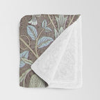William Morris Honeysuckle & Tulip Bullrush and Slate Throw Blanket Gallery Image 3