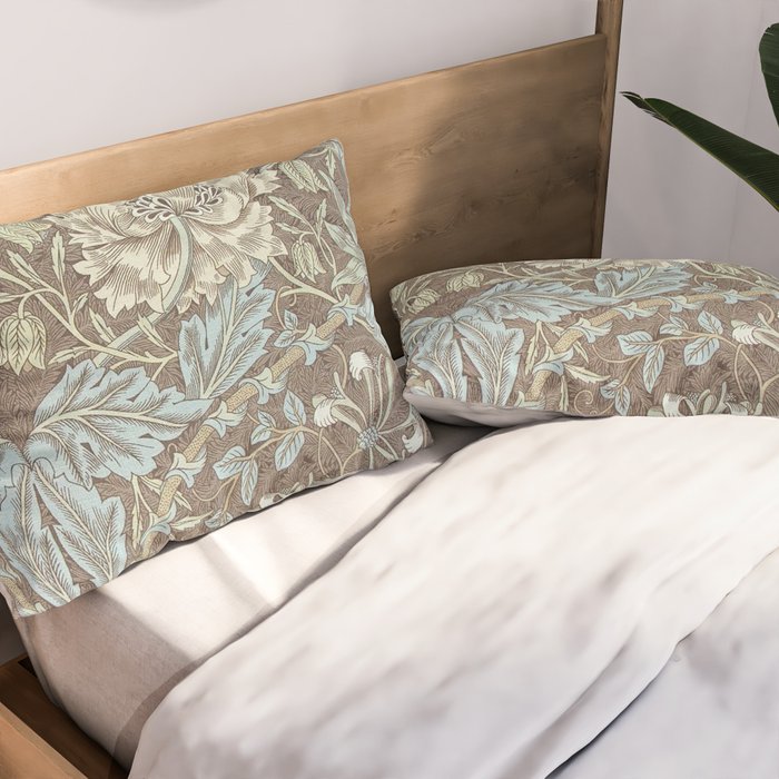 William Morris Honeysuckle & Tulip Bullrush and Slate Pillow Sham Gallery Image 2