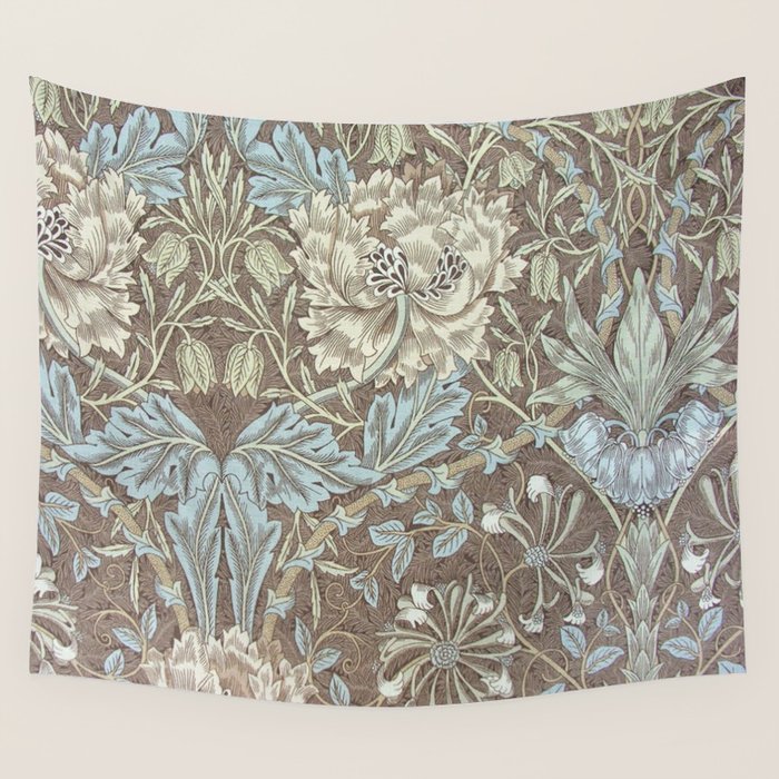 William Morris Honeysuckle & Tulip Bullrush and Slate Wall Tapestry Gallery Image 4