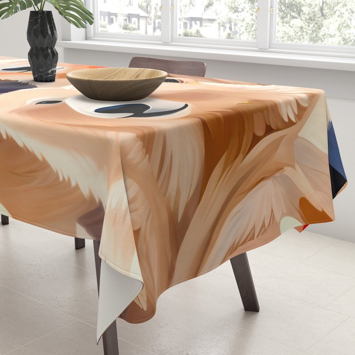 Polar Bears, Wildlife Animals Forest Wild, Jungle Bohemian Eclectic Boho, Winter North Pole Painting Tablecloth Gallery Image 3