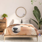Polar Bears, Wildlife Animals Forest Wild, Jungle Bohemian Eclectic Boho, Winter North Pole Painting Comforter Gallery Image 3
