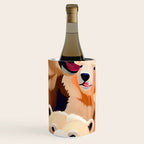 Polar Bears, Wildlife Animals Forest Wild, Jungle Bohemian Eclectic Boho, Winter North Pole Painting Wine Chiller Gallery Image 1