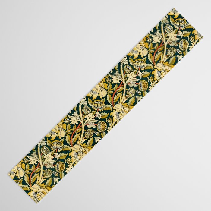 Vintage William Morris Green and Yellow Chintz Table Runner Gallery Image 3