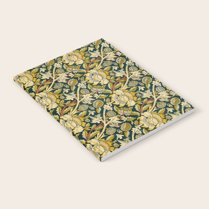 Vintage William Morris Green and Yellow Chintz Notebook Gallery Image 1