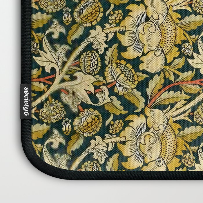 Vintage William Morris Green and Yellow Chintz Laptop Sleeve Gallery Image 3