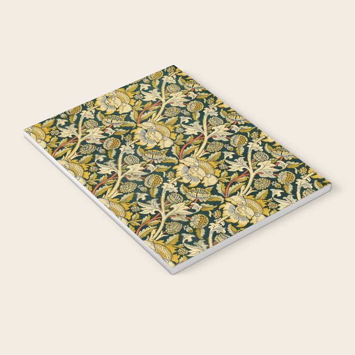 Vintage William Morris Green and Yellow Chintz Notebook Gallery Image 3